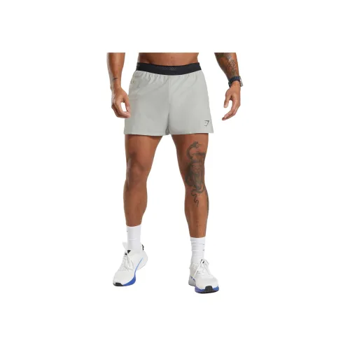 GYMSHARK Apex Run 4 Шорты Повседневные Мужские Светло-Серые