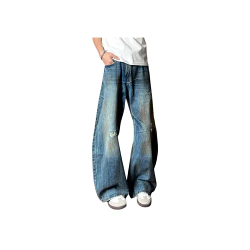 PISYPOX Blue Unisex Jeans PISYPOX Синий Унисекс Джинсы