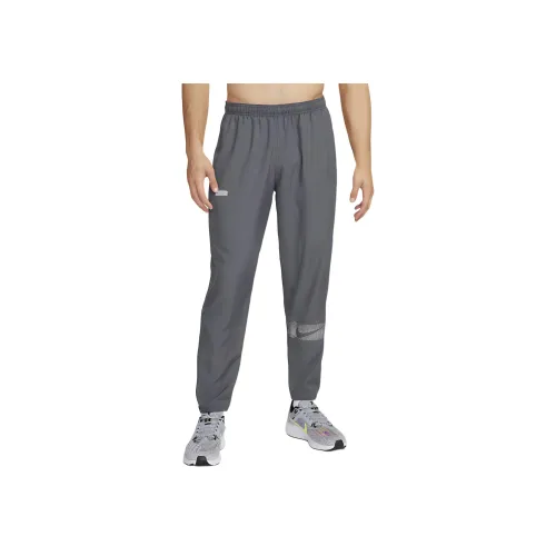 Nike Dri FIT Ткани вязаные Беговые штаны Вязаные тренировочные брюки Мужские Серый