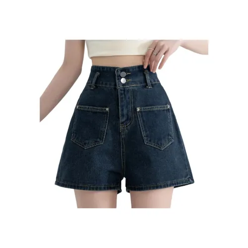 Джинсовые шорты женские синий серый