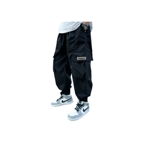 The panda is round Мальчики Школьный возраст Весна И Осенний Брюки Повседневные брюки Детский