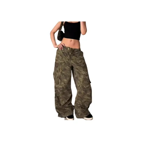 ZXBY Камуфляж Шнур Брюки карго Женские Брюки карго