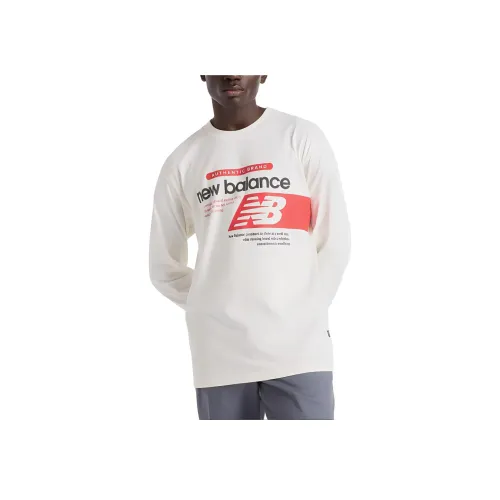 New Balance Athletics Relaxed Игрок Длинный рукав Т-рубашка Мужская Белая