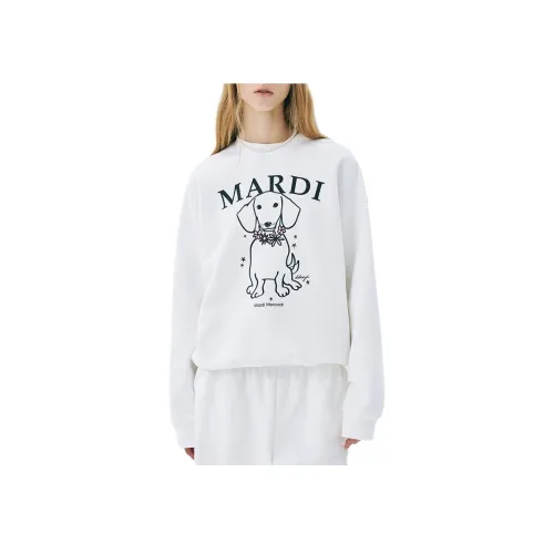 MARDI MERCREDI Белый/Розовый Женские Свитшоты