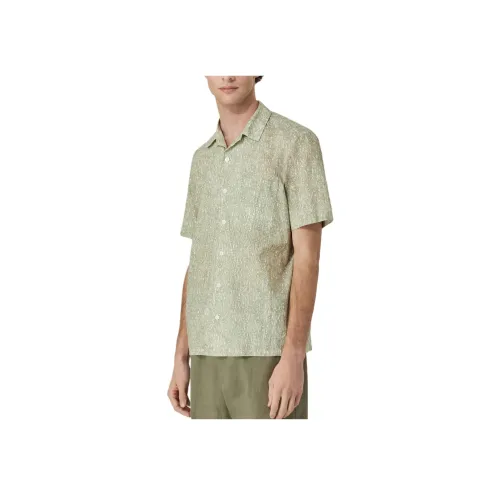 Canali Зеленые Мужские Рубашки