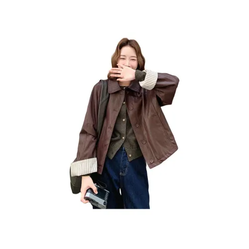 MEXICAN Темно-красные женские кожаные куртки