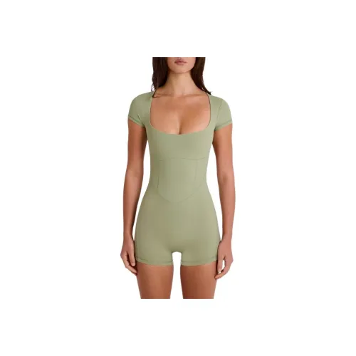 OH POLLY Открыто спина Unitard в цвете матча Комбинезон женский