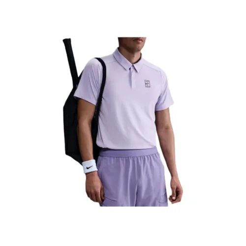 nike Поло Мужское Темно-фиолетовое Кристальное