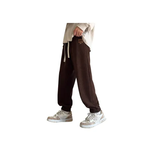 Tonlion Повседневные брюки Мужские Винтажный коричневый