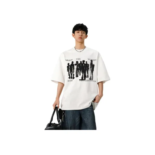 JIARONG Свободный крой дизайн тяжелый вес рубашка унисекс