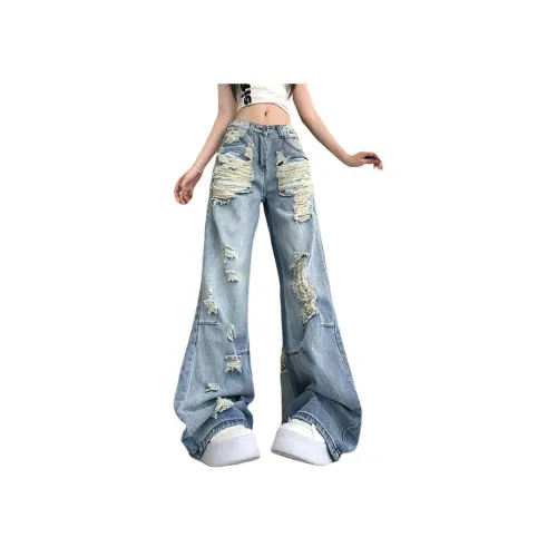 NHZN Синий #Цвет Женские Джинсы