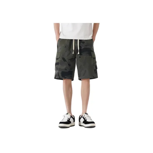 33TH Армейский камуфляж Зеленый Унисекс Повседневные шорты