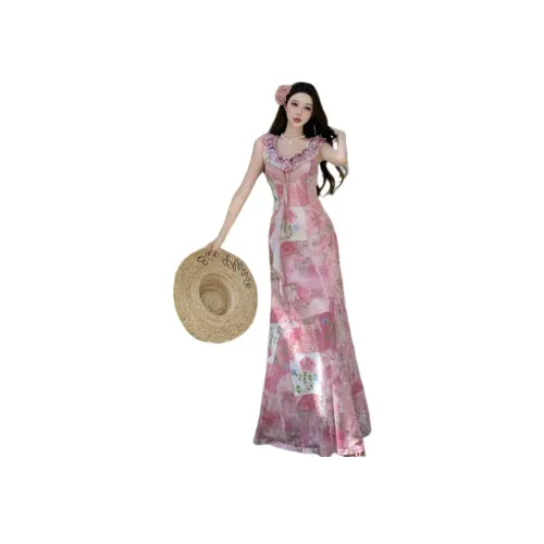 AFGGD Розовый Женские Платья без рукавов