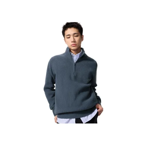 UNIQLO Темно-синий Унисекс Трикотаж