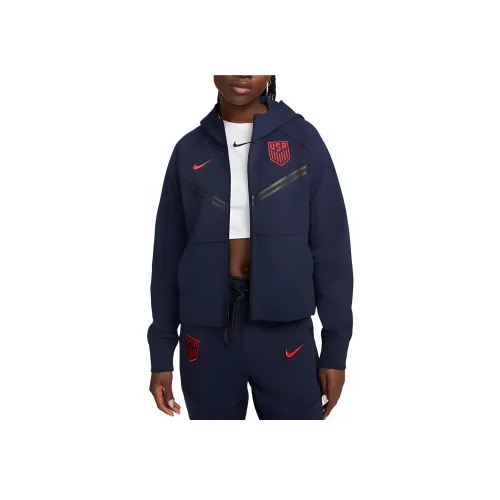 Толстовка Nike USA Soccer Team Olympic Series Женская цвет обсидиан спортивный красный