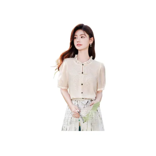 Like The Age Of Water Лето Рубашка Стандартная Женская Экрю