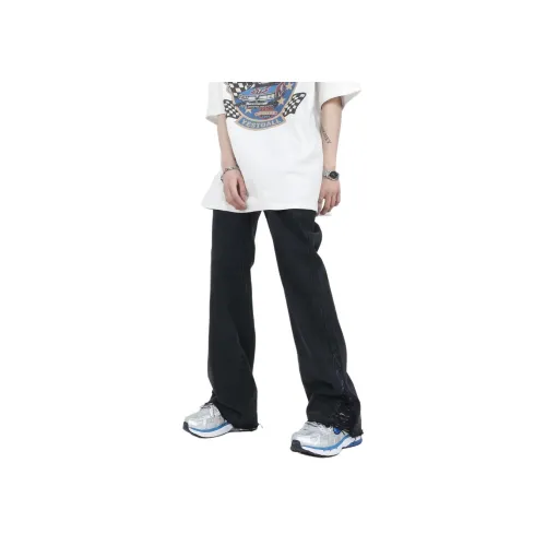 SOUL WORKER Черный Серый Цвет Унисекс Джинсы