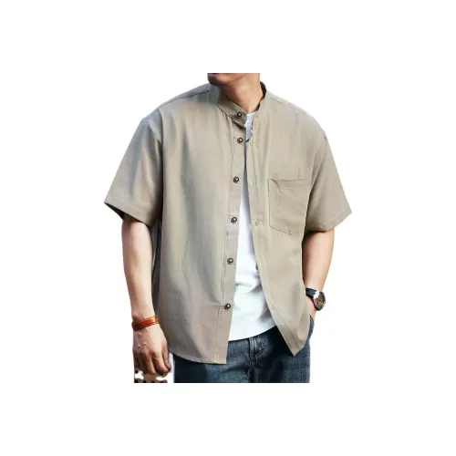 GELANLU Хаки Унисекс Рубашки