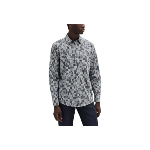 HERMES Серые Мужские Рубашки