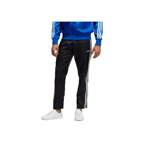 Adidas Originals SATIN FIREBIRDSPRT Collection Вязаные тренировочные брюки Мужские Черный Белый