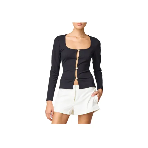 GLASSONS Пуговица Вверх Длинный Рукав Топ Рубашка Женская