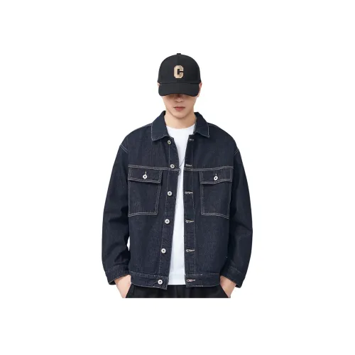 【Dme】 Denim Jacket Unisex Dark Blue