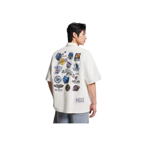 JACK JONES· X NBA Весенне-летняя рубашка мужская A06 натуральный белый