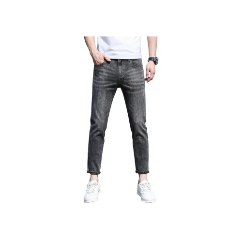 YUQIAN Дымчато-серый Унисекс Джинсы