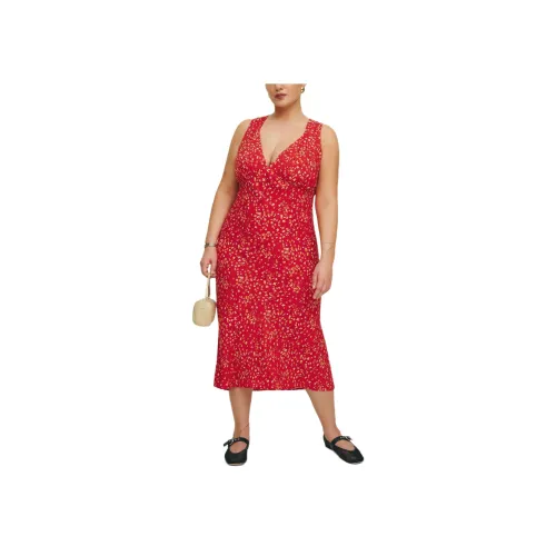Reformation Beauden Платье ES Без рукавов Платье Женское Красное