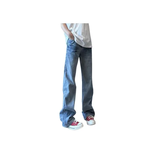 XUBAIHUO Винтажные синие унисекс джинсы