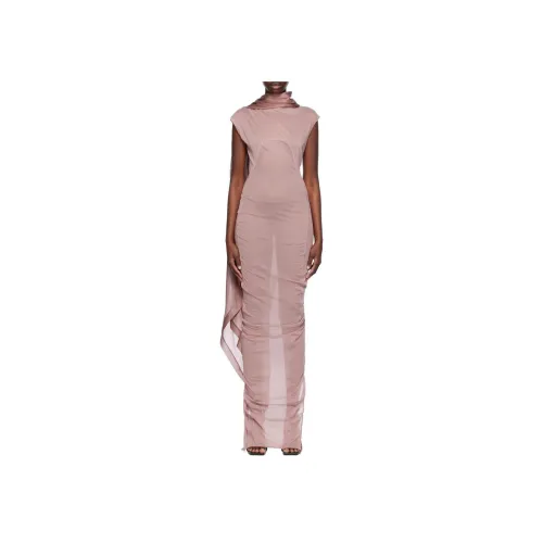 RICK OWENS Серо-розовые Женские Платья без рукавов