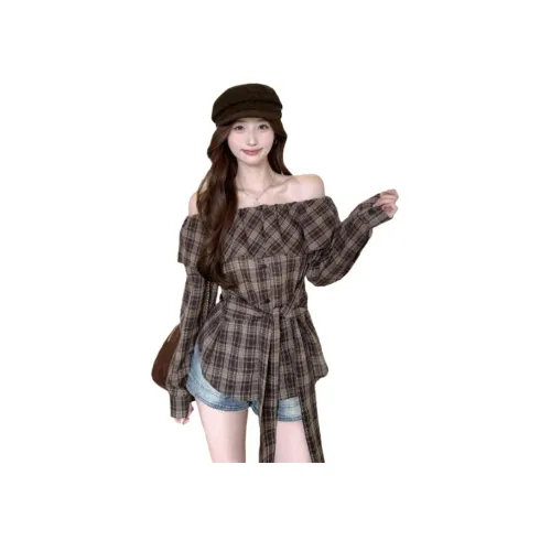 CHARM GLOW Кофе Женские Рубашки