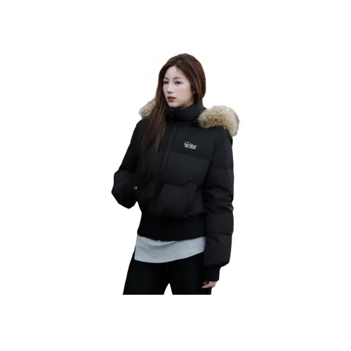 YICHEN Черный Женские пуховики