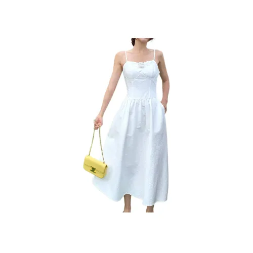 NANING9 Slip Платье Женское Белое