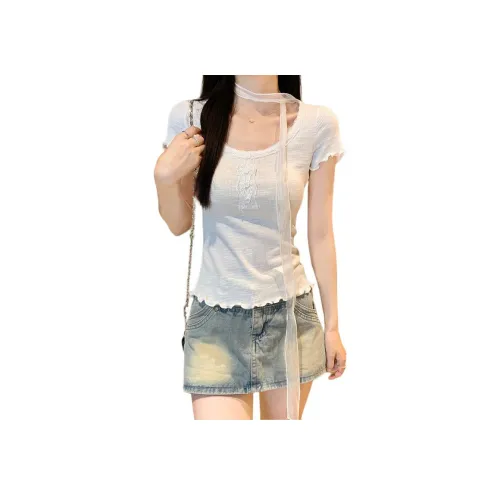 Garbege Белый T-Рубашка Женская T-Рубашка
