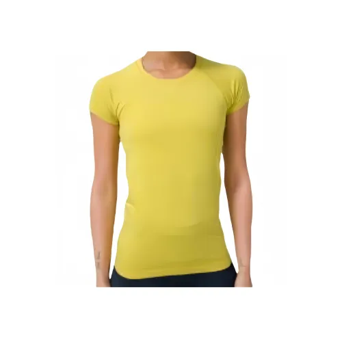 lululemon Swiftly Tech Стандартная T-рубашка Женская Желтая 2 Облегающий крой Короткий рукав Спортивный