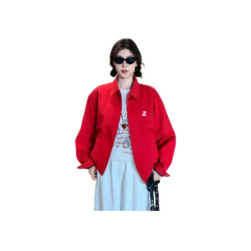 ZVJH Красный Женский Куртки