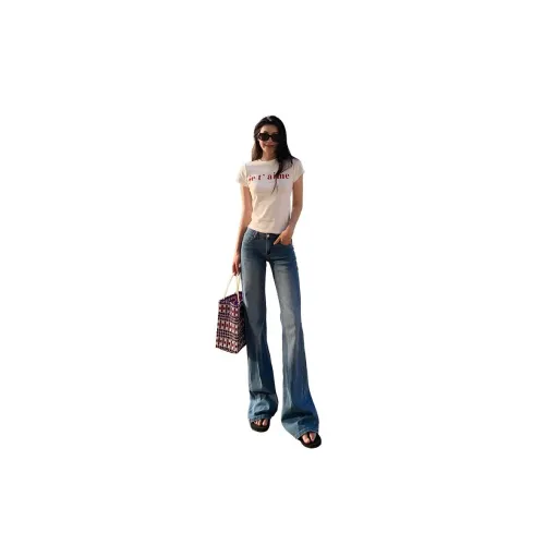 TLONELY1 Эластичные Джинсы с узким кроем для женщин