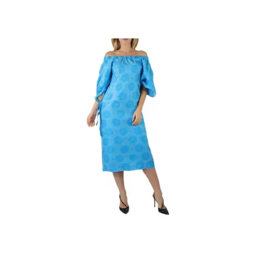 REJINA PYO Blue Женские Длинные Платья с Рукавами