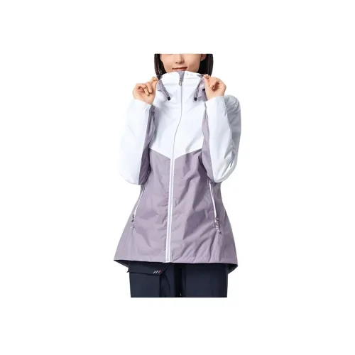 DECATHLON Водонепроницаемый Ветрозащитный Дышащий Водонепроницаемый Термический Ветровка Женские Фиолетовый Снег