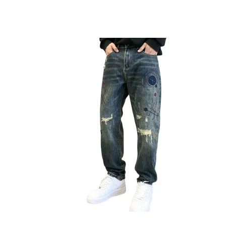 FAIRWHALE Blue Unisex Jeans