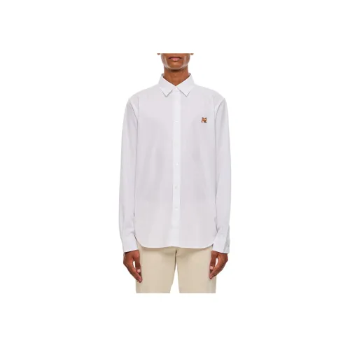 Maison Kitsune Белые Мужские Рубашки