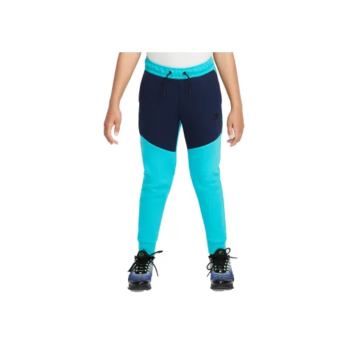 nike Брюки Sportswear Tech Fleece Темный Кактус Обсидиан Черный Черный Детский