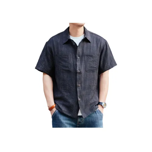 GELANLU Летняя рубашка свободный крой унисекс