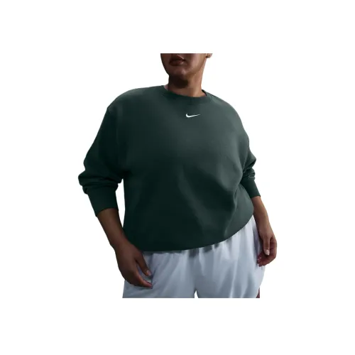 Nike Sportswear Phoenix Fleece Женские OVERSIZED Свитшот с круглым вырезом Женские Винтажный зеленый Парус