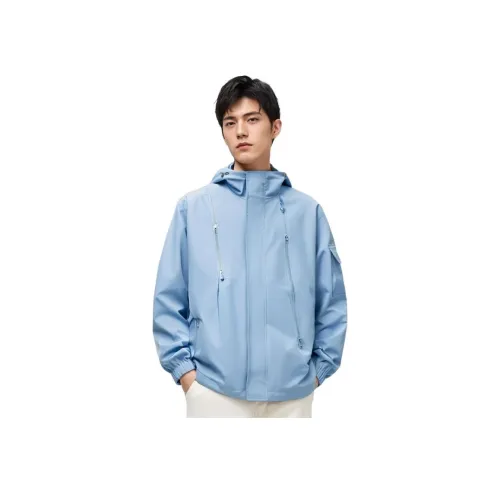 Q ZHIHE Синий Унисекс Куртки