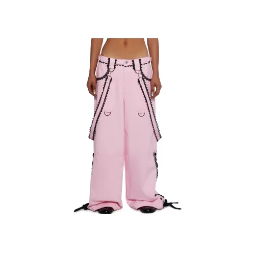 Dolls Kill Sugar Thrillz Stay Cute Cargo Pants Cargo Pants Женские Pink Pink