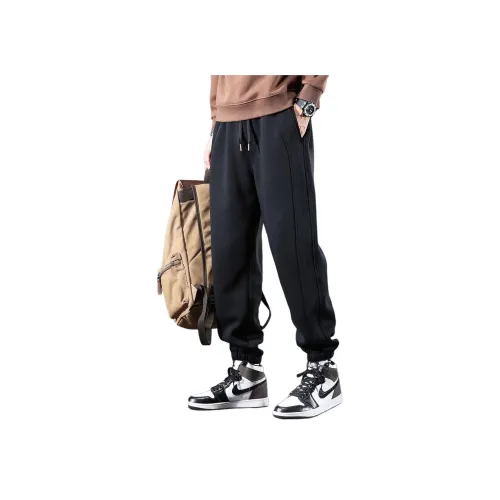 MR.MUDI Черные Унисекс Повседневные Штаны