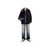 Двухкомпонентный комплект (Черная рубашка + Синие джинсы) Улучшенный