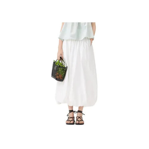 HUASJ Повседневный Длинный Юбка Женская Белая